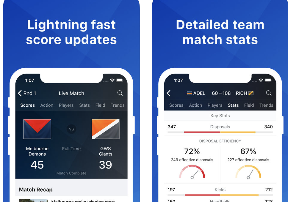 Aflw live deals scores